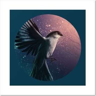 Dreamy mockingbird digital art Posters and Art